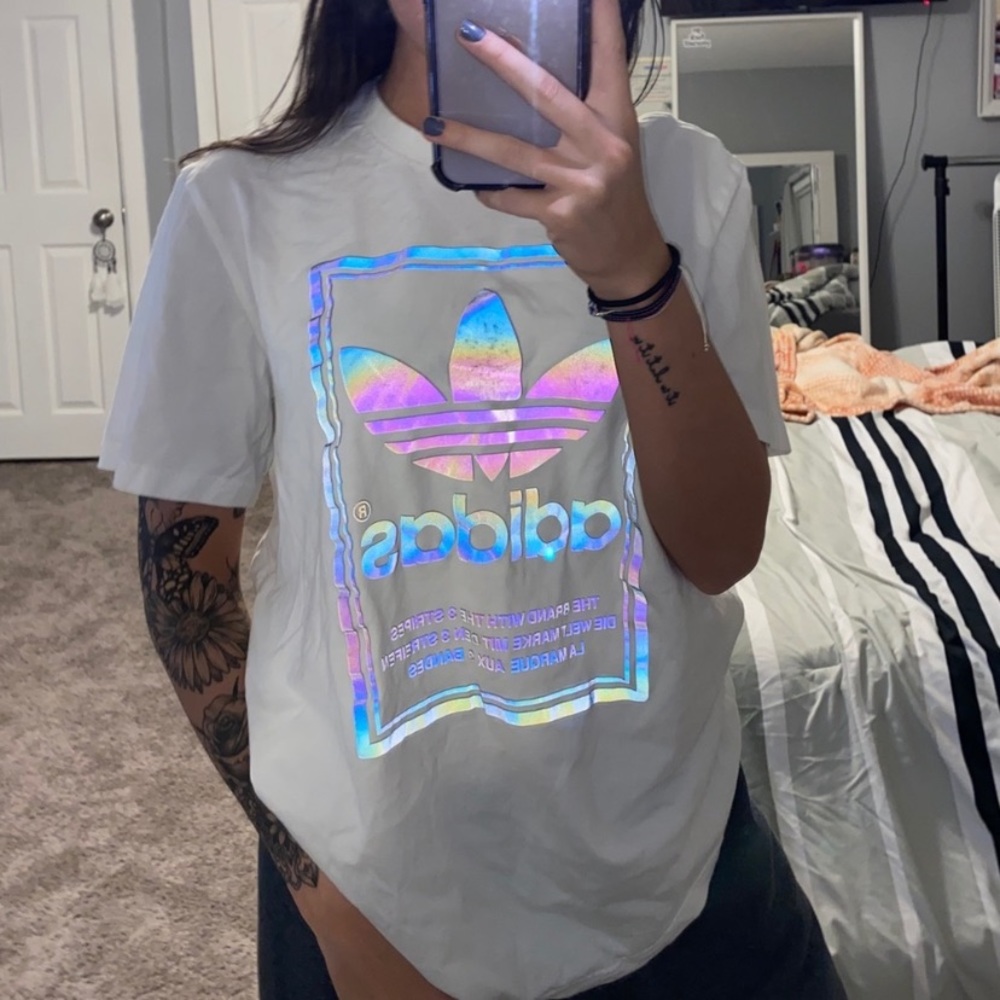 COPY - adidas holographic tshirt